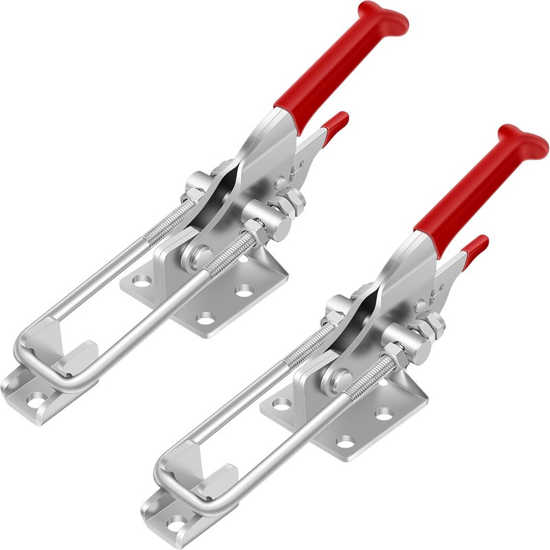 Dpyrrhic 2 Pack Toggle Latch Clamp, Heavy Duty Latches, 2000Lbs Holding Capacity Adjustable Latch Lock, Smoker Clamps Latch for Industrial EquiIpment,Tire Carrier,Boxcar,Smoker Lid - Image 1